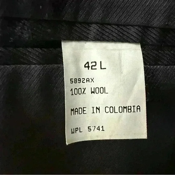 OSCAR DE LA RENTA Mens Grey Checkered Coat Suit Blazer 42L 100% Wool - Picture 4 of 11